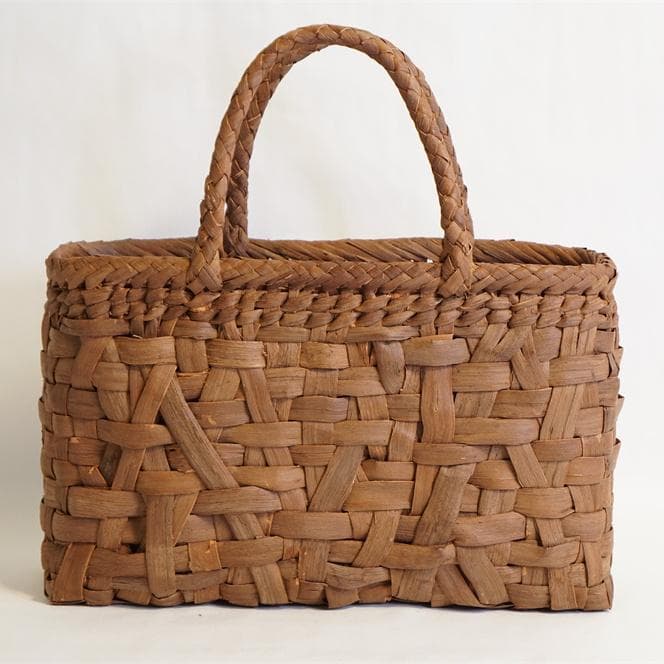 乱れ編み 山葡萄 かご　籠 バッグ 一番皮 中布と内ポケット付き かごバッグ 乱れ編み 山葡萄 かご 籠 バッグ 一番皮 中布と内ポケット付き かご