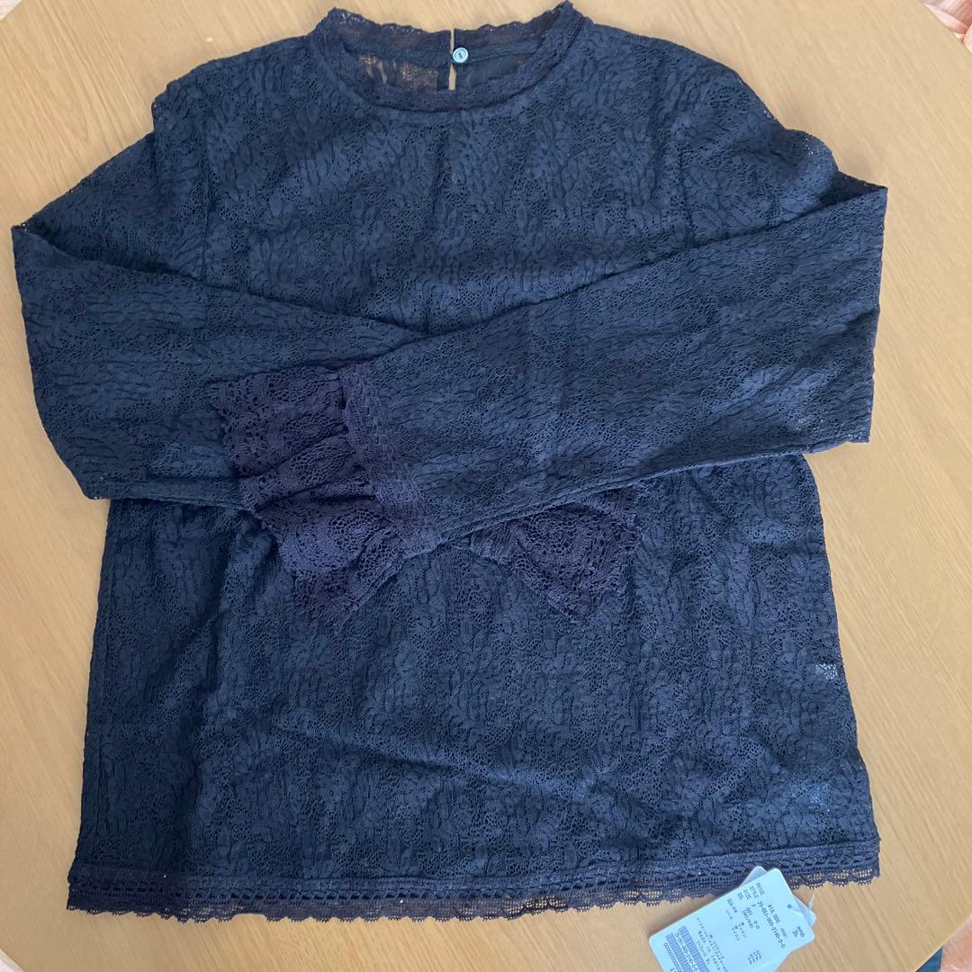 ＊IENA リーフレースブラウス　ブラック　未使用＊