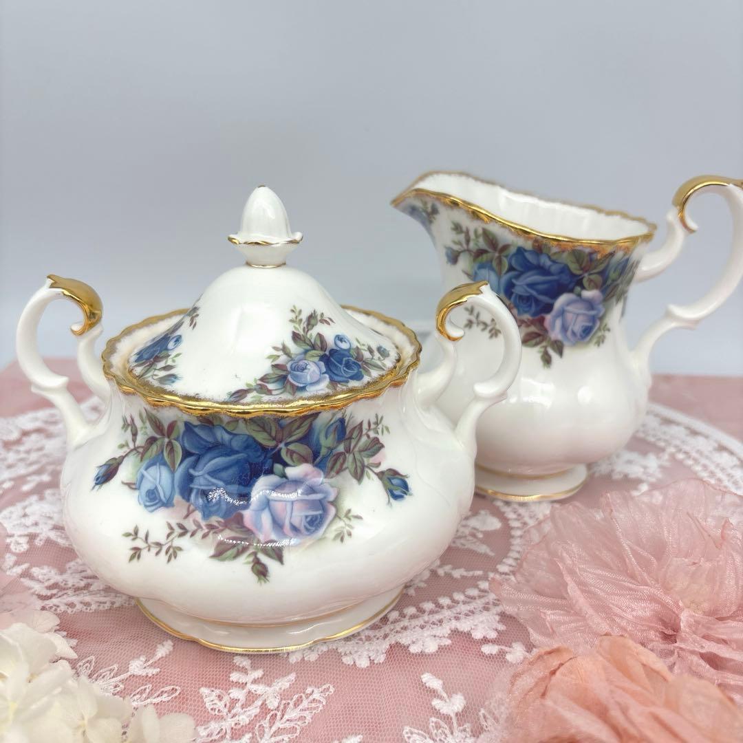   シュガーポット・クリーマー 廃盤　ブルー　ムーンライト M型シリーズ シュガーポット ブルー | 白山陶器直営オンラインストア