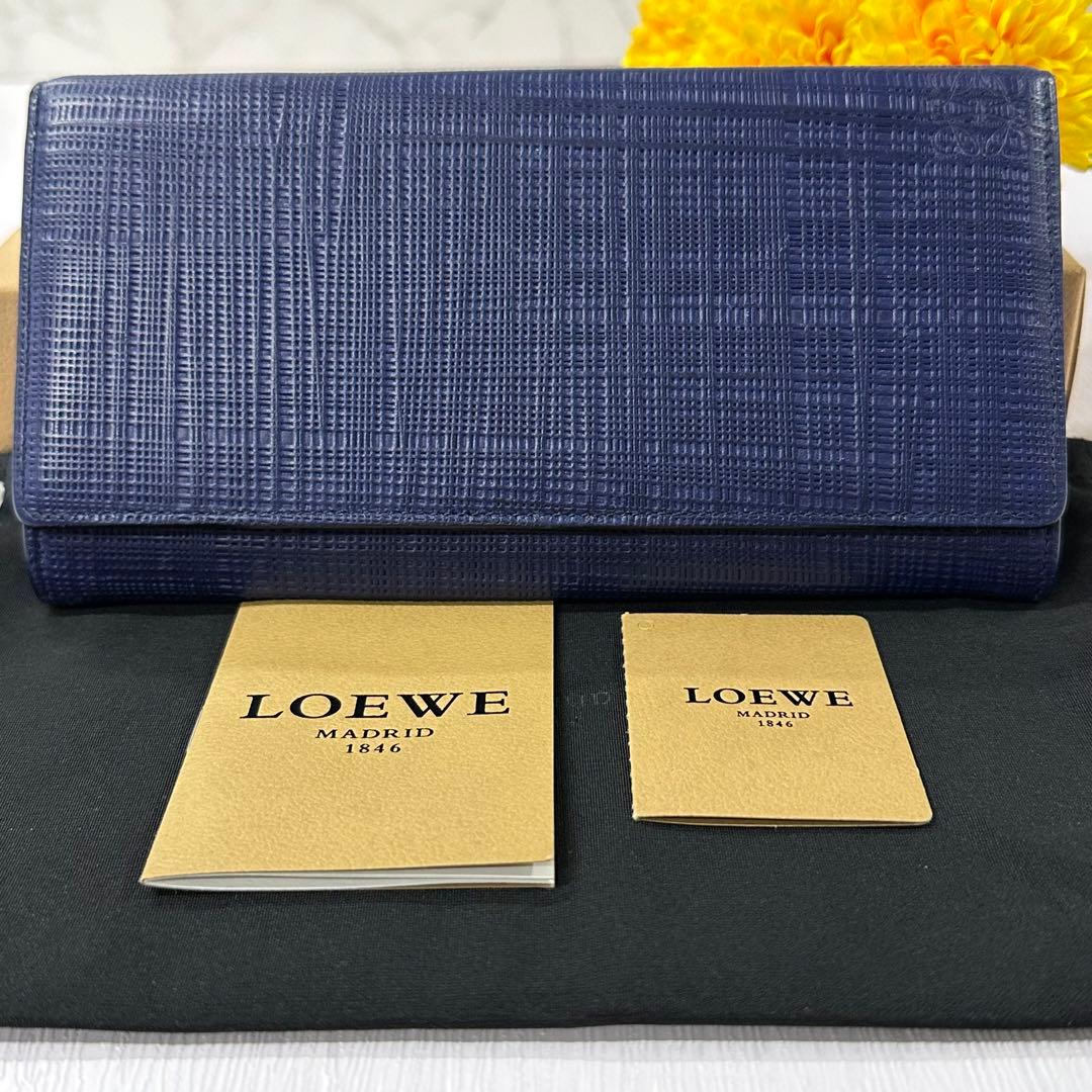 新品同様‼️ 現行　ロエベ　LOEWE 財布　二つ折り　長財布　アナグラム　ロゴ
