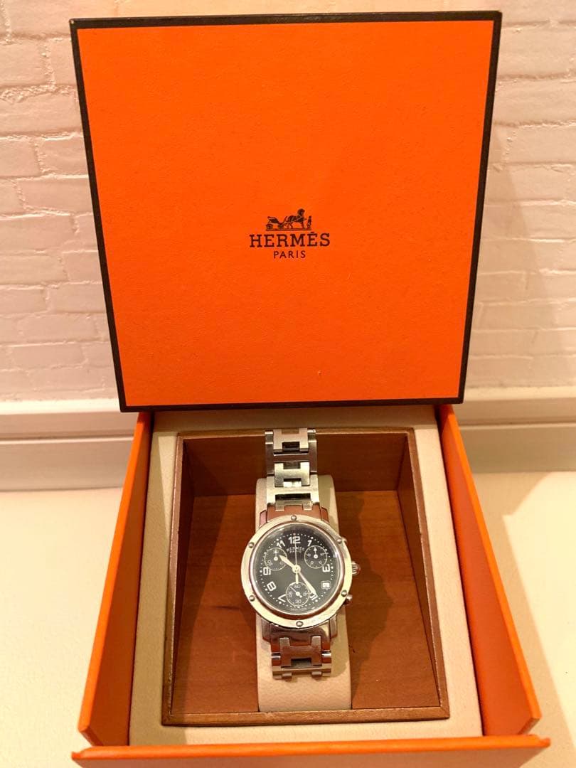 希少　HERMES エルメス  クリッパー　レディース　腕時計　シルバー