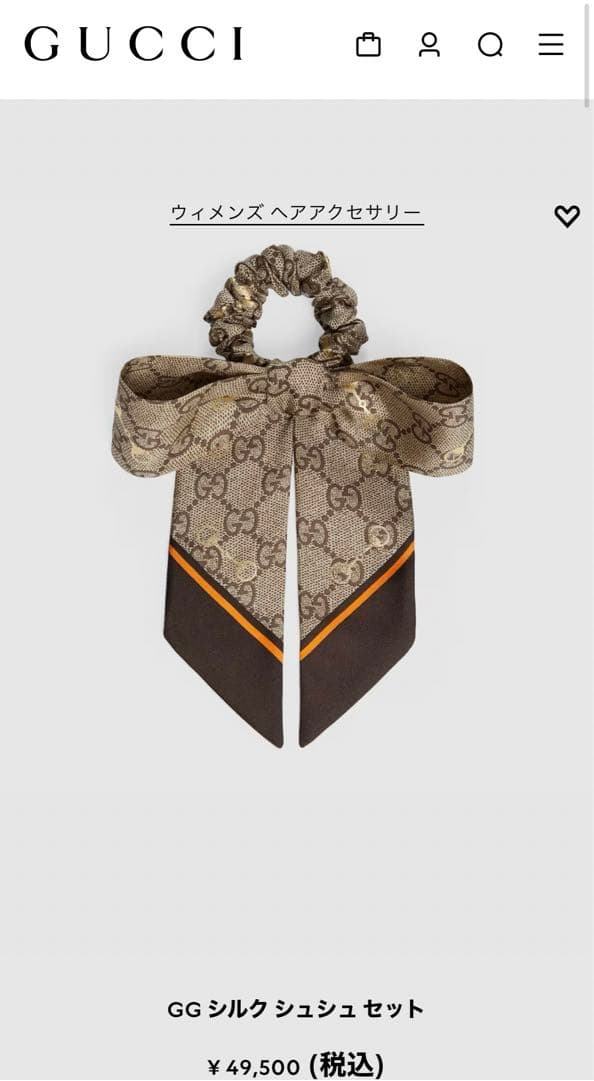 週末値下げ♥GUCCI GG シルク リボン