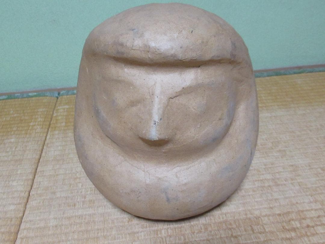 大正時代◆相州だるま/達磨 大だるま 張り子された状態 木製木型 高さ約28cm 大正時代◇相州だるま/達磨 大だるま 張り子された状態 木製木型 高さ