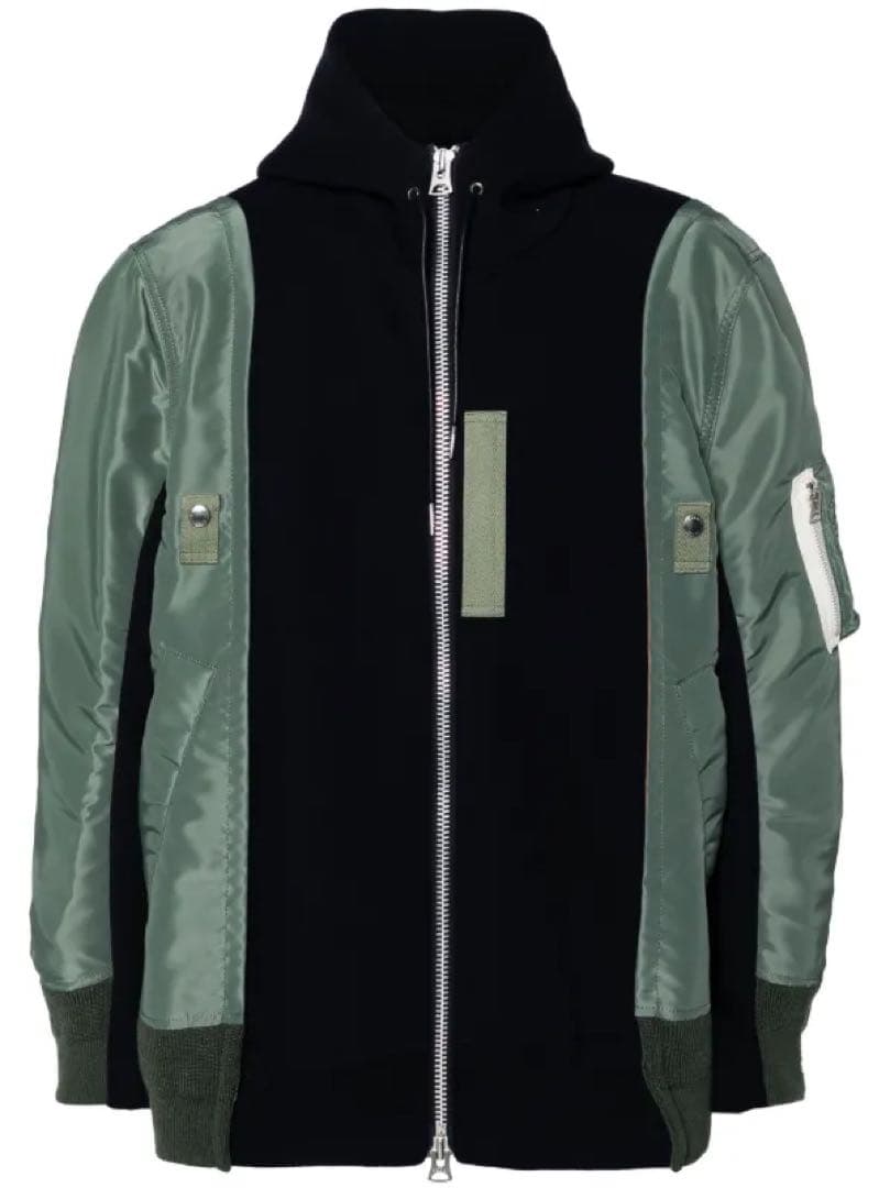 ジャケット・アウター MA-1 Nylon Twill Sleeve Zip-Up Hoodie