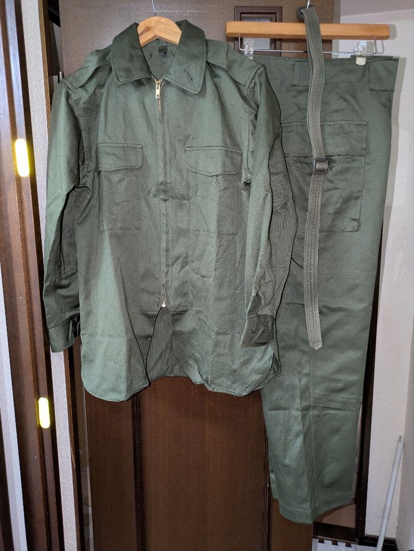 陸自 65式OD作業服上下＆専用ズボンベルトセット サイズ表記3
