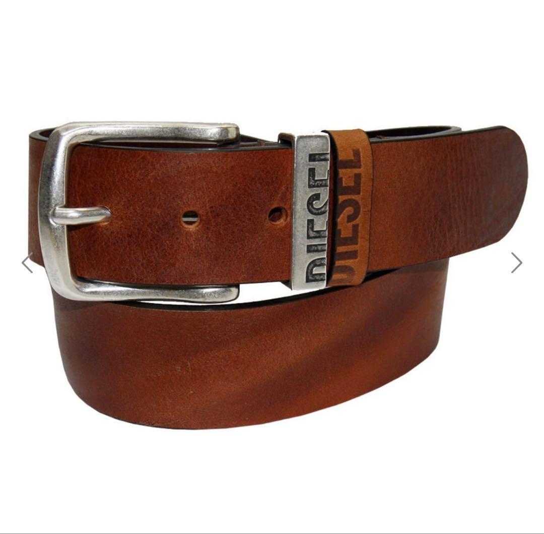 【DIESEL】B-Visible ベルト ブラウン 80cm
