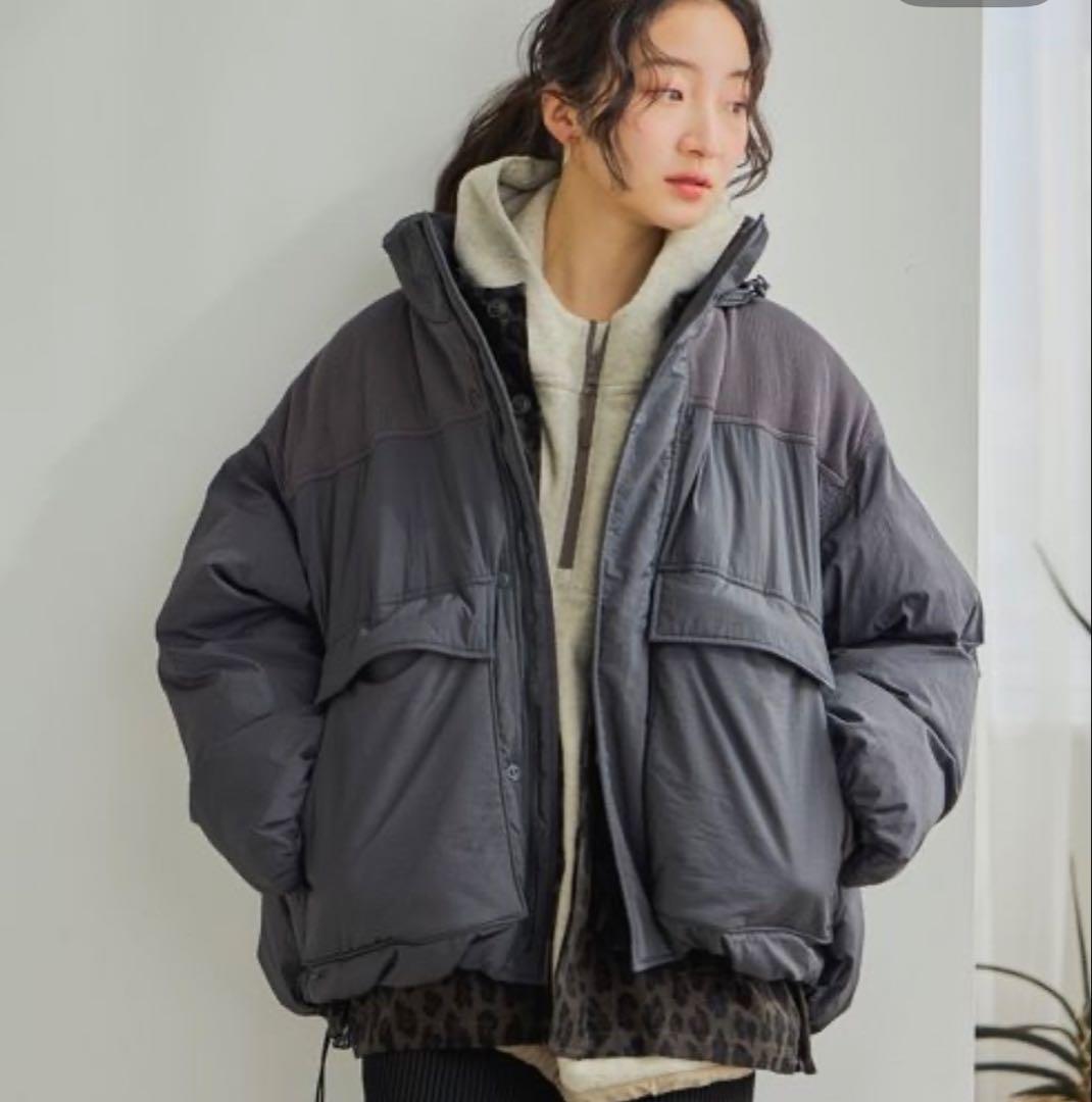 ニコアンド アライドモンスター切り替えジャケット L チャコール 新品