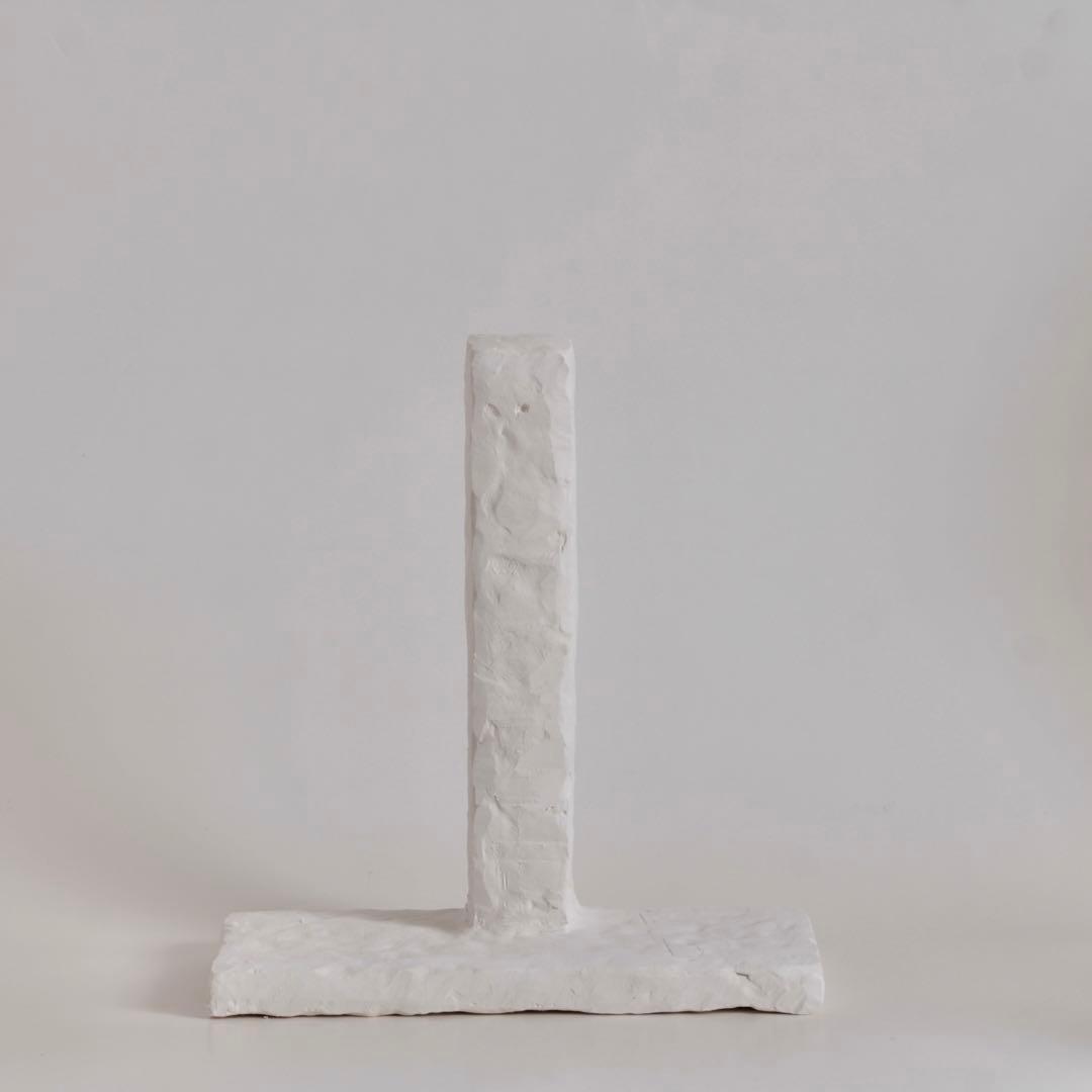 石塑粘土 立体作品 「高い塔の家」 現代美術 sculpture