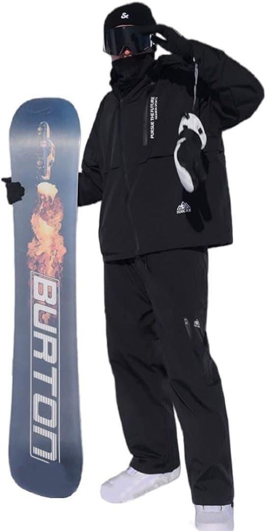 スノーボードウェア セットアップ ブラック Mサイズ
