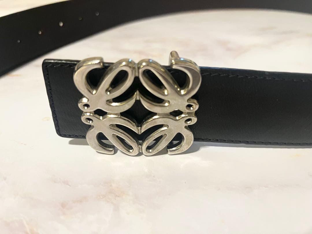 ロエベ LOEWE アナグラムバックル レザー リバーシブルベルト