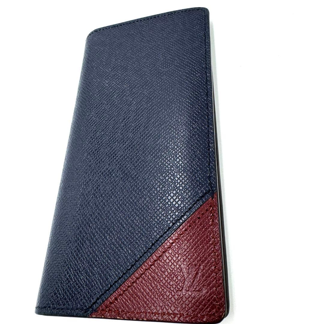 ヴィトン 長財布 タイガ ポルトフォイユブラザ M30980 ネイビー×ボルドー
