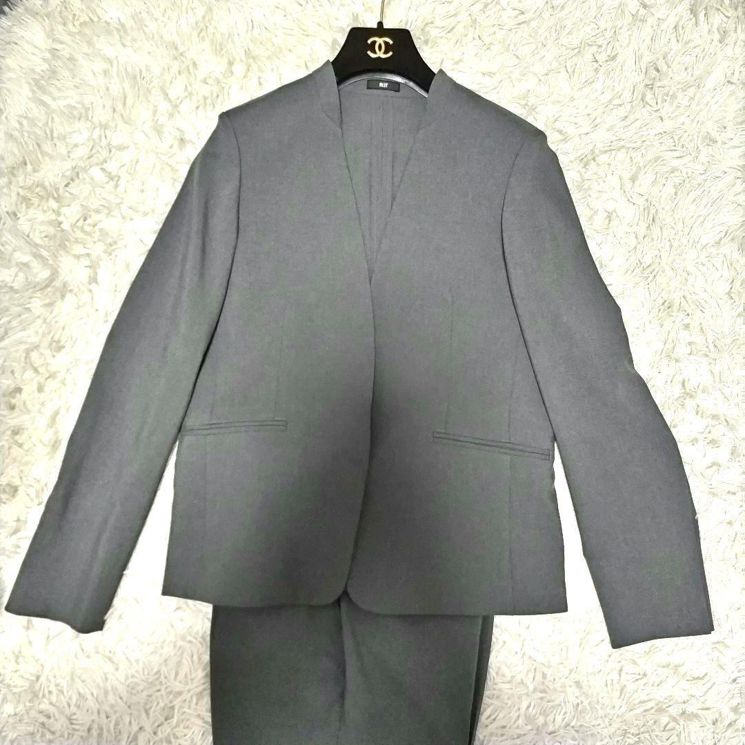 現行タグ　PLST プラステ　ノーカラーセットアップ　パンツ　ウォッシャブル