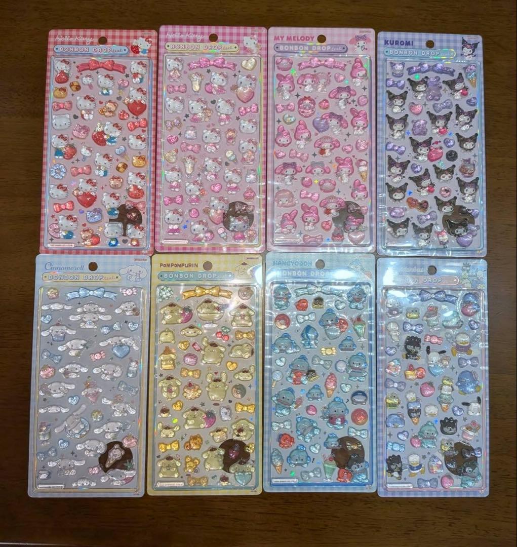 【国内正規品】ボンボンドロップシール サンリオ 第2弾 全8種コンプリートset