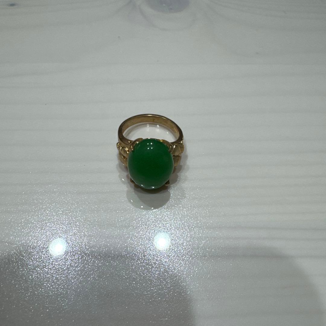 14K 刻印ヴィンテージ調 グリーンストーン リング 数量限定】ヴィンテージグリーンストーンリング | LYRA（ライラ