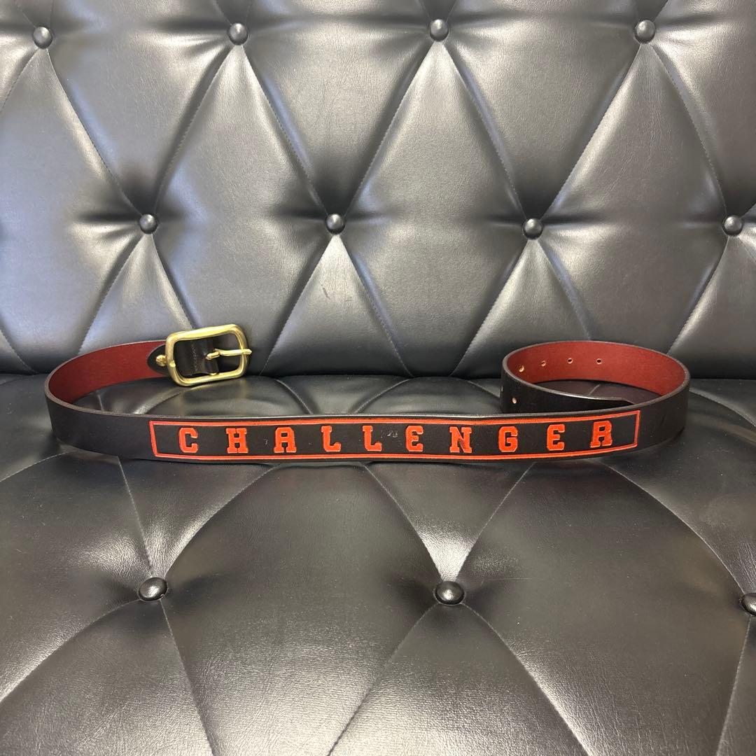 【美品】CHALLENGER ベルト 黒×赤