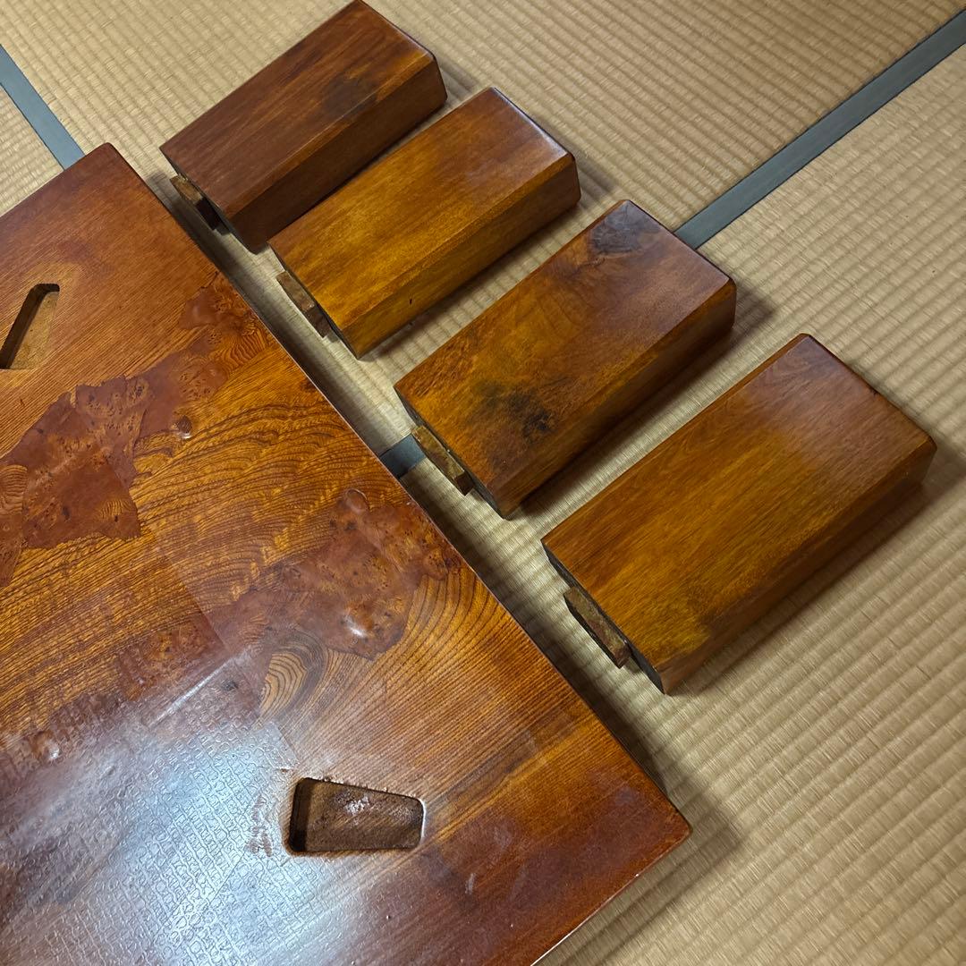 と*ん様 送料込み 木製光沢仕上げ長方形座卓