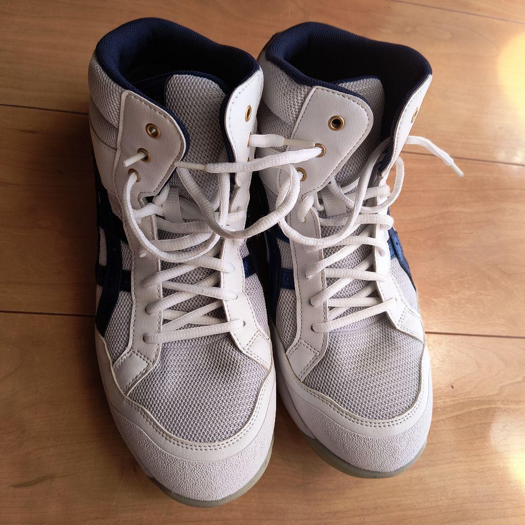 ASICS ハイカットシューズ ホワイト/ネイビー 新作] アシックス 安全靴 ウィンジョブ CP218 1273A091.101 ASICS