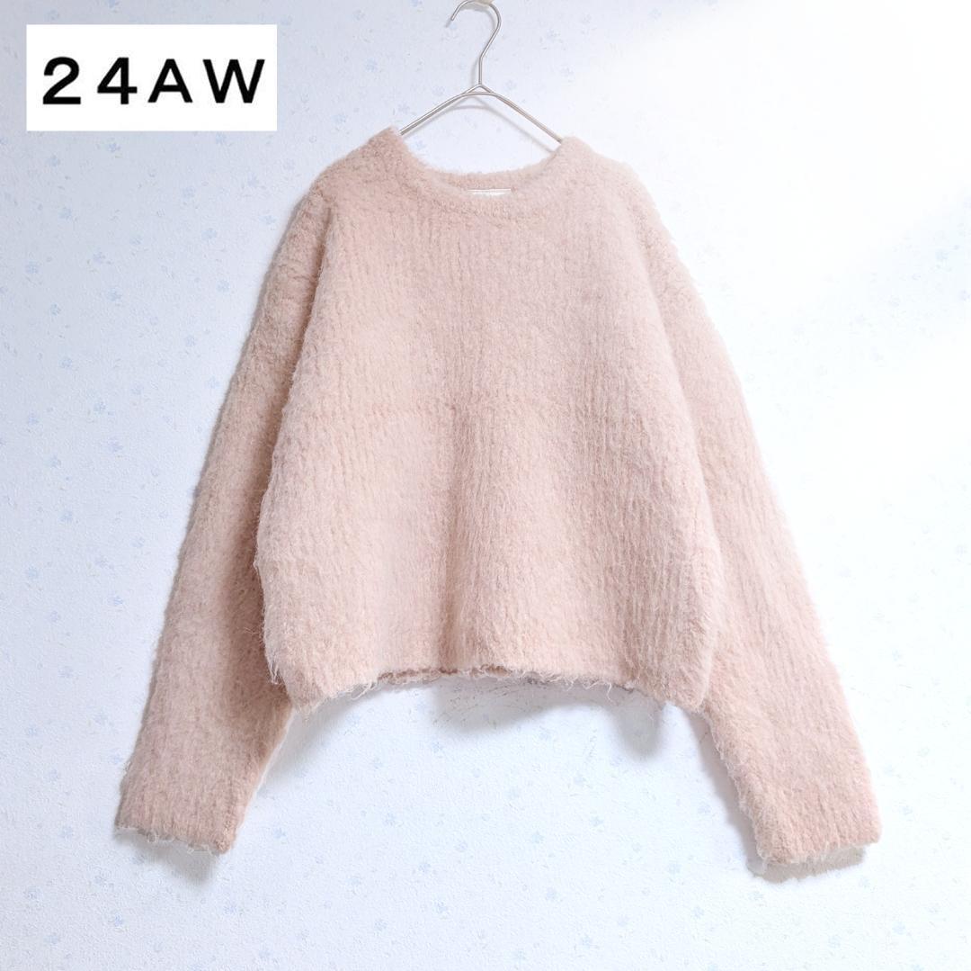 まりっぺ様Whim Gazette ミックスヤーンクルーネックニットプルオーバー まりっぺ様Whim Gazette ミックスヤーンクルーネックニットプル