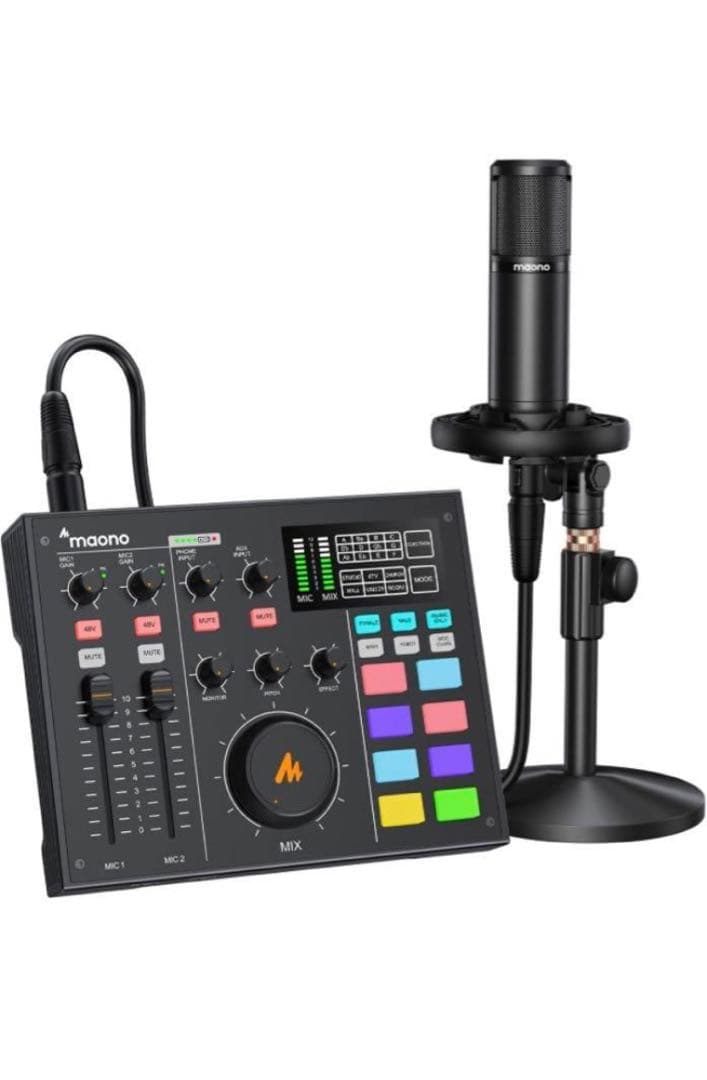 Maonocaster オーディオミキサー オーディオインターフェース DJ