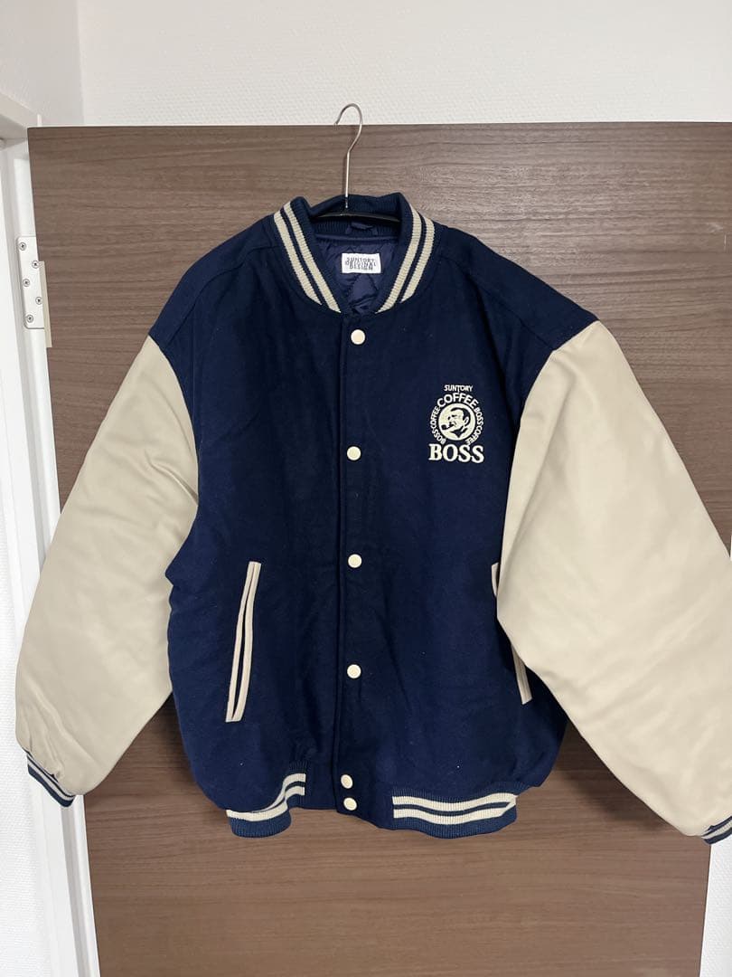 美品 BOSS SUNTORY COFFEE ジャケット ボスジャン 革 中古・古着通販】SUNTORY (サントリー) レザージャケット ブラック