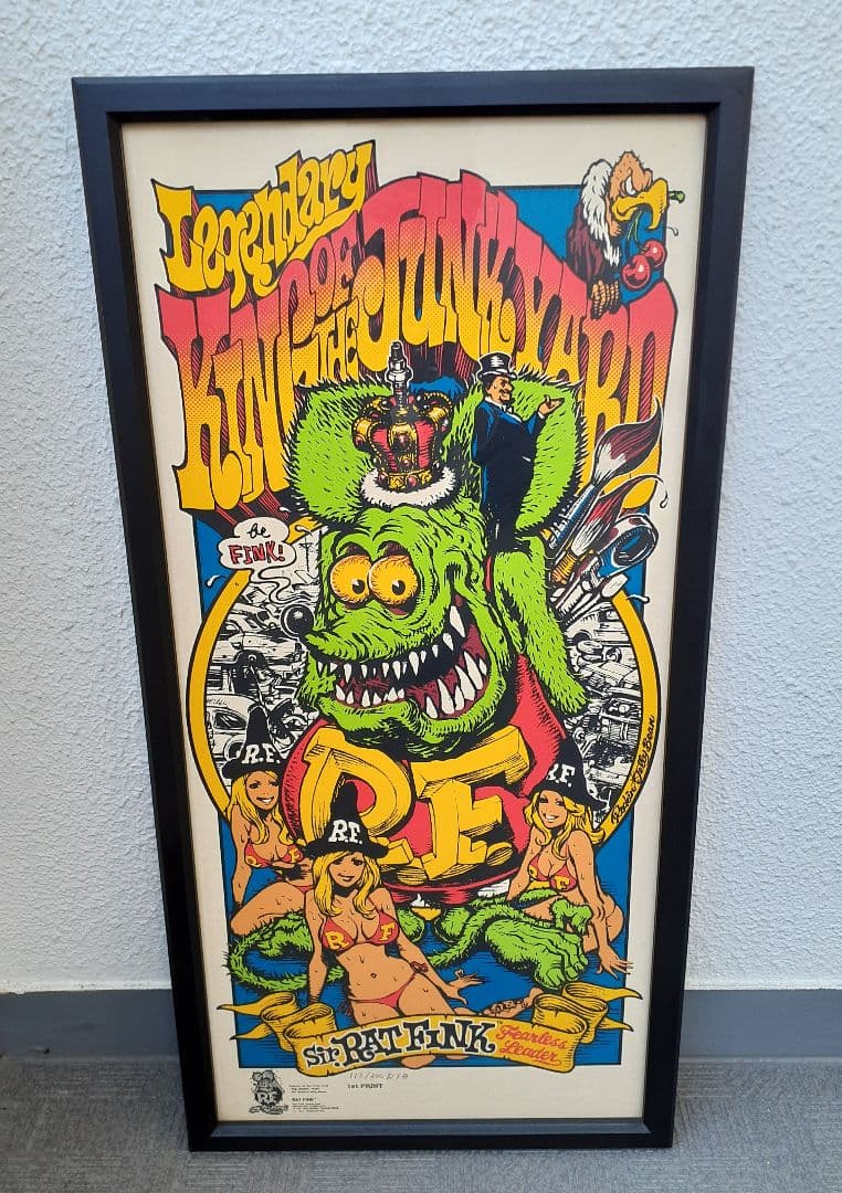 ロッキンジェリービーン RAT FINK シルクスクリーン ポスター ①