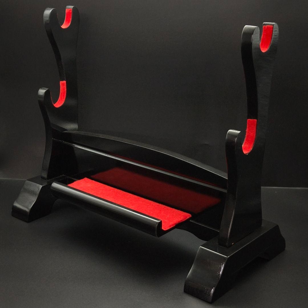 刀掛台　二本掛　組み立て式　横2本　掛け用 刀掛け　美術刀 刀掛け台 刀横二本掛台 据置 組み立て式 : TL-STARしのびや - 通販