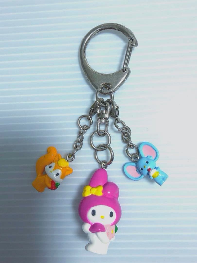 三連キーホルダー マイメロディ フラットくん 平成レトロ サンリオ