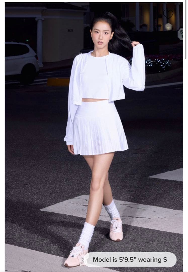 ALO yoga ホワイト プリーツスカート XSサイズ