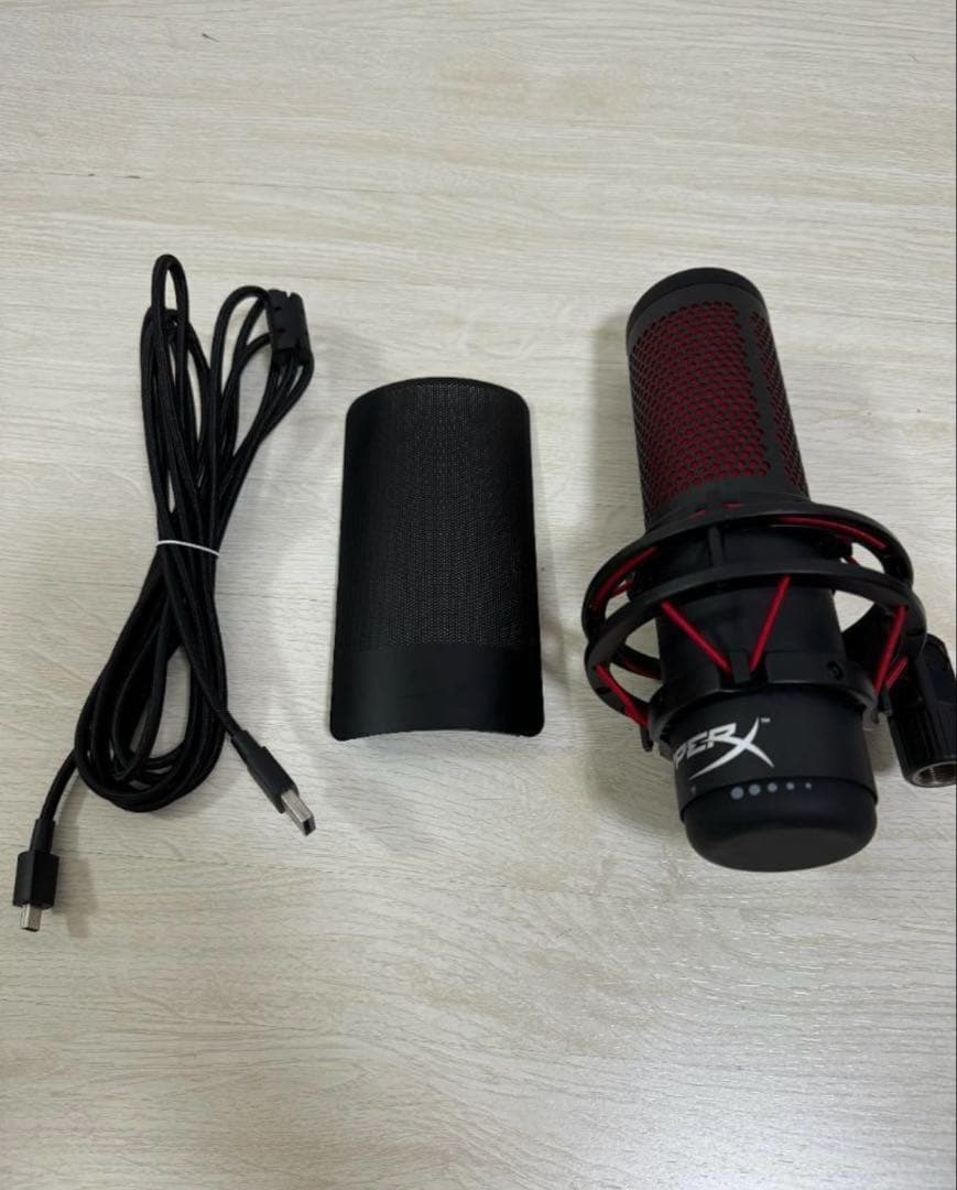 HyperX コンデンサーマイク USB接続 アーム おまけ HyperX QuadCast 2 コンデンサーマイク USBマイク ブラック 872V1AA