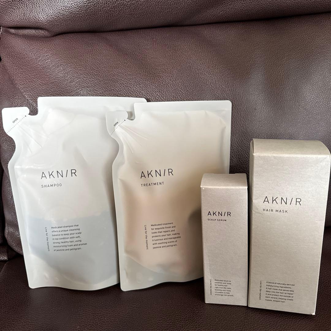 AKNIR シャンプー トリートメント ヘアマスク ヘアスカルプセラム4点セット