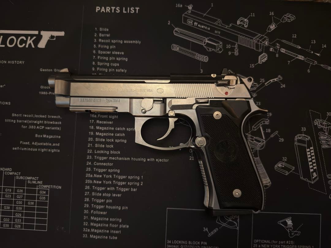 マルシン　M9A1 ABSシルバー　モデルガン　未発火