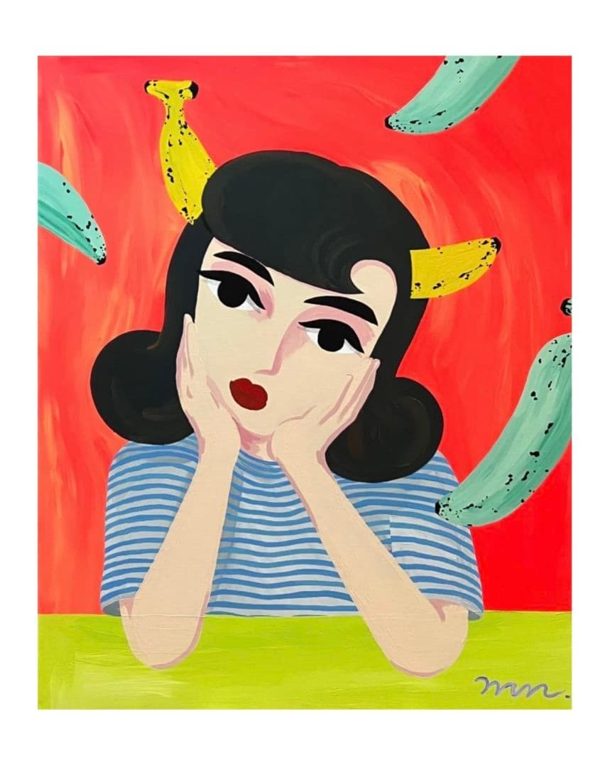 中村桃子　アクリルキャンバス作品