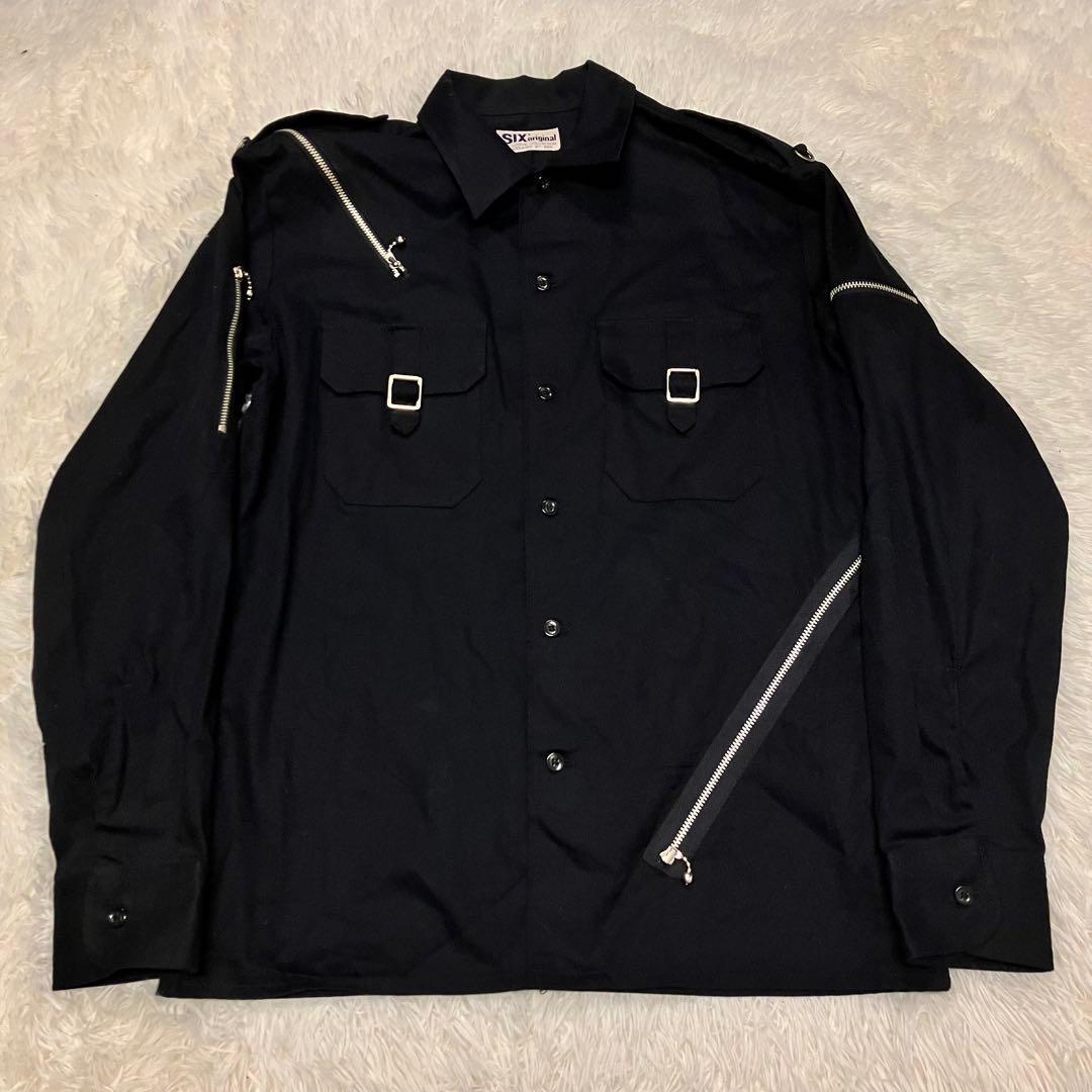 《美品レア旧タグ日本製早い者勝ち》666シックス3ジップカスタムシャツpunk