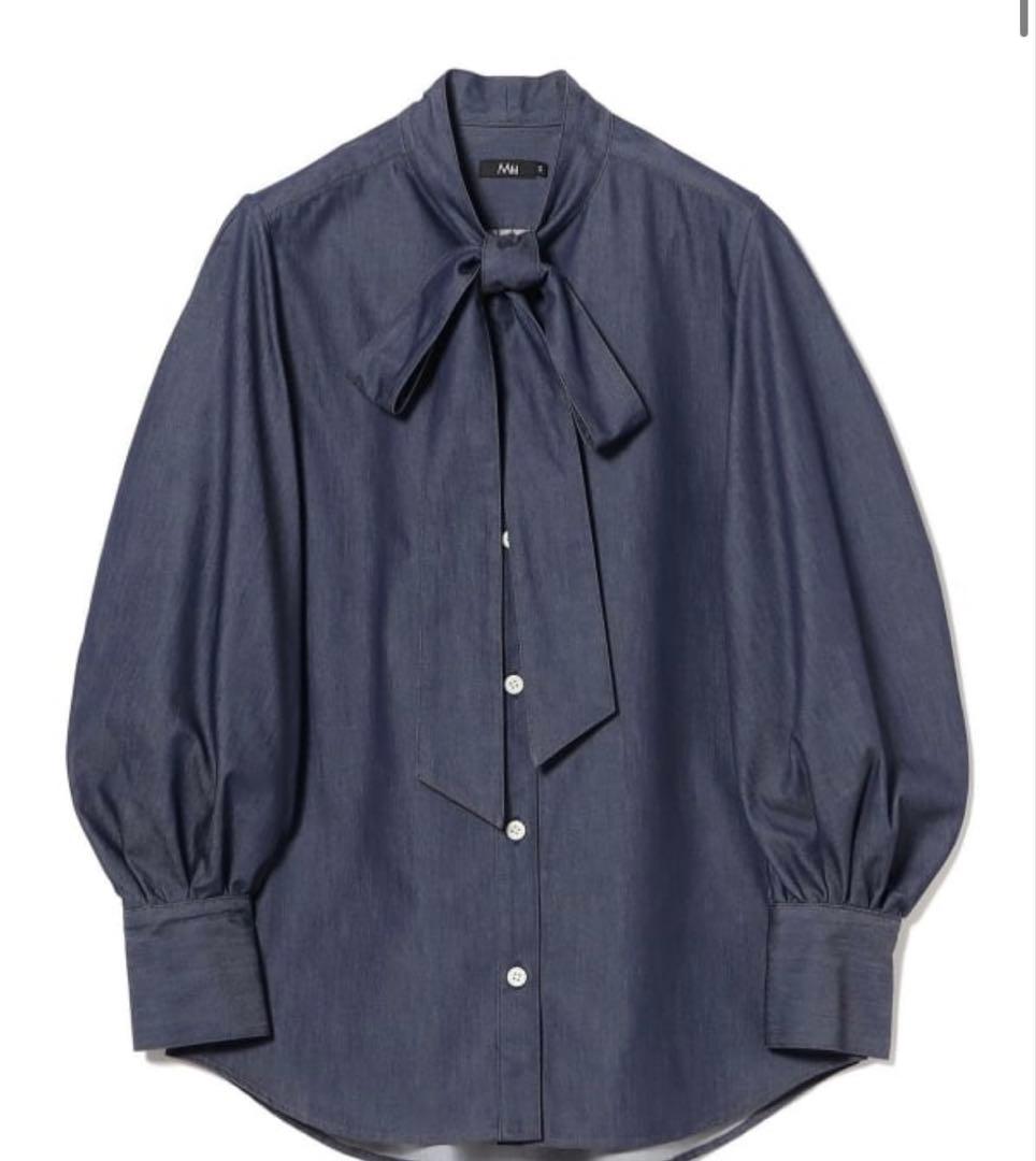 【新品　未使用】M・fil デニムタイ ブラウス　38
