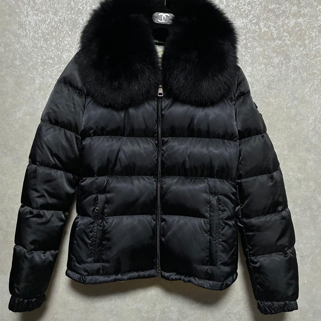 【美品】プラダ　PRADA　ダウン　ファー　42　XL