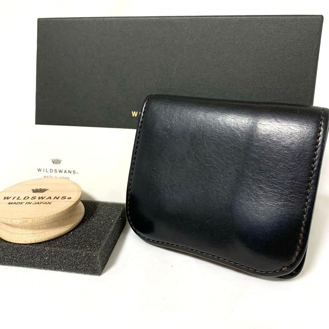 ワイルドスワンズ ケース 王冠ロゴ パーム ブラック カードケース
