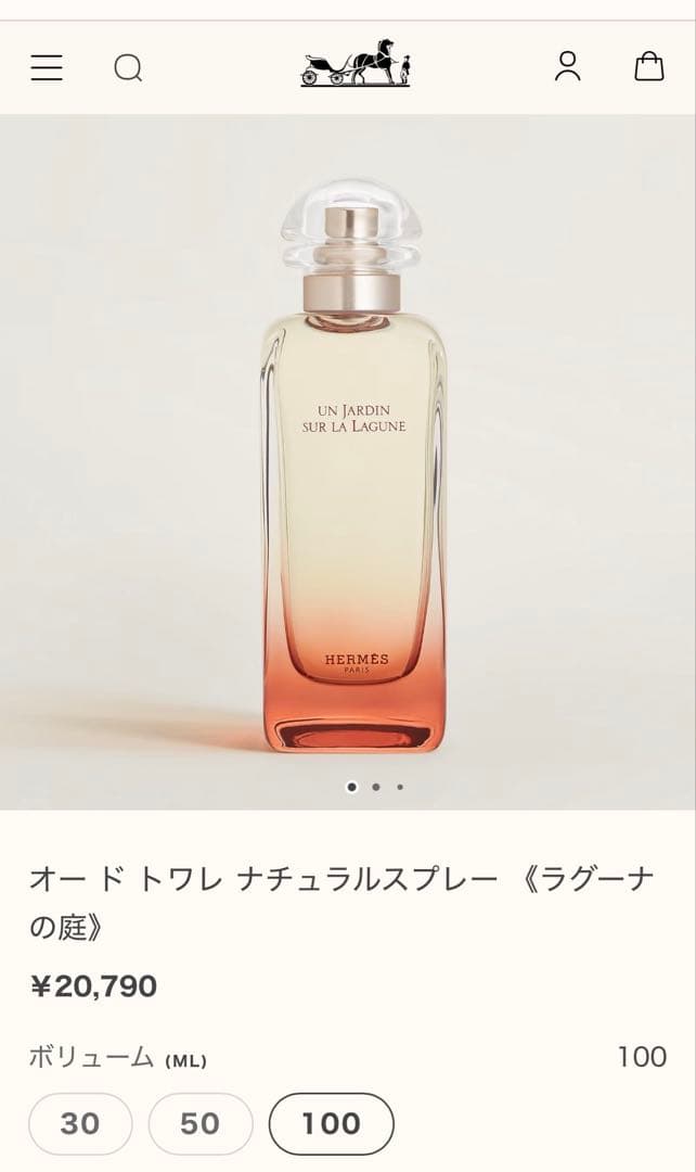 【新品・未開封】エルメス ラグーナの庭 オードトワレ 100ml