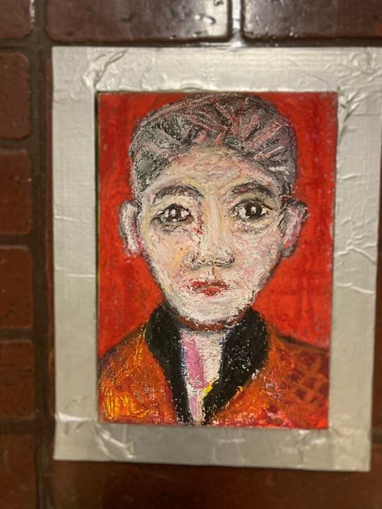 空飛ぶ画家糸川裕志のポップアートの人物画、芳男です、次男です、