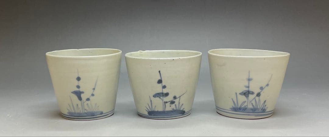 初期伊万里　古伊万里　松竹梅　蕎麦猪口　3客　Ka492 古伊万里 初期伊万里 松竹梅 蕎麦猪口 3客 Ka492 2026年最新】初期