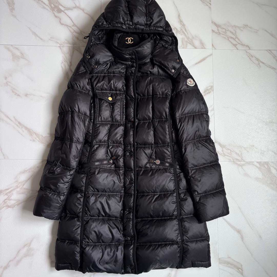 美品◆即完売品 MONCLER モンクレール エルミンヌ ダウンコート S 黒