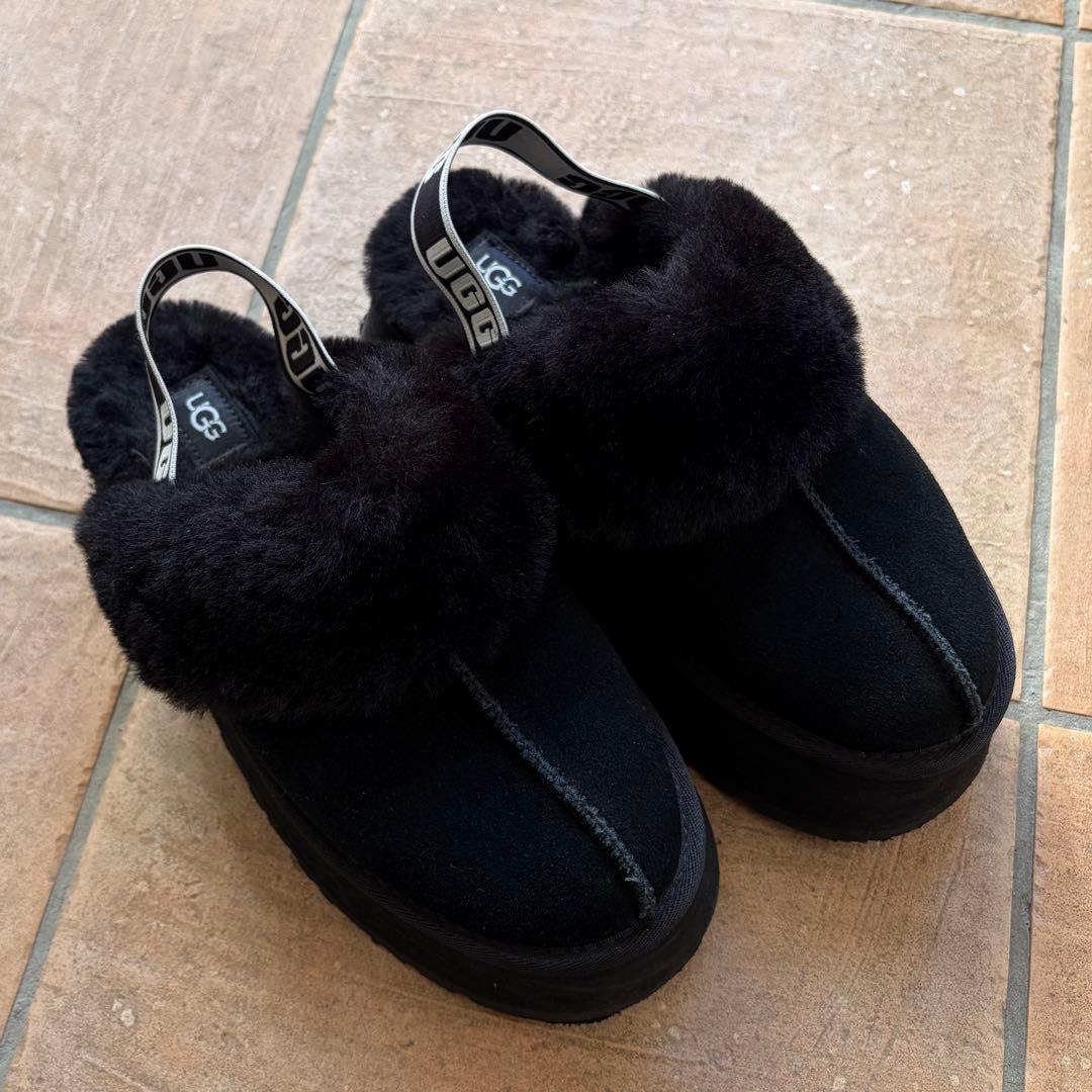 UGG ブラック ムートンブーツ ファンケット 25cm