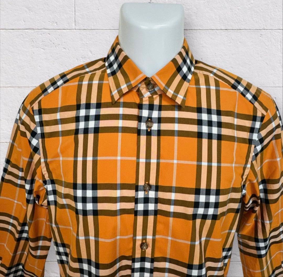 バーバリー BURBERRY 長袖シャツ チェック オレンジ 美品 - メルカリ