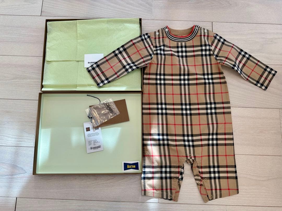 Reiバーバリーロンパース&ジャンバースカート&おまけロンパース