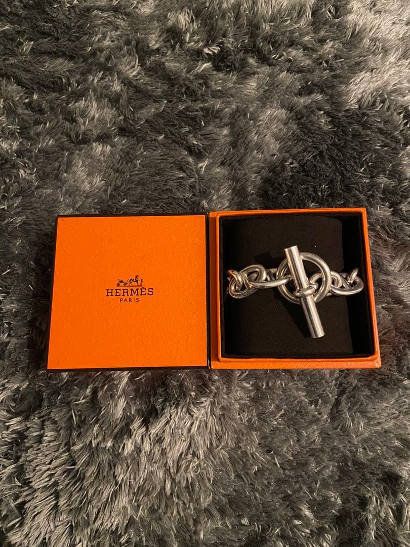 HERMESシェーヌダンクルブレスレット12コマ シルバー925箱付きフランス製
