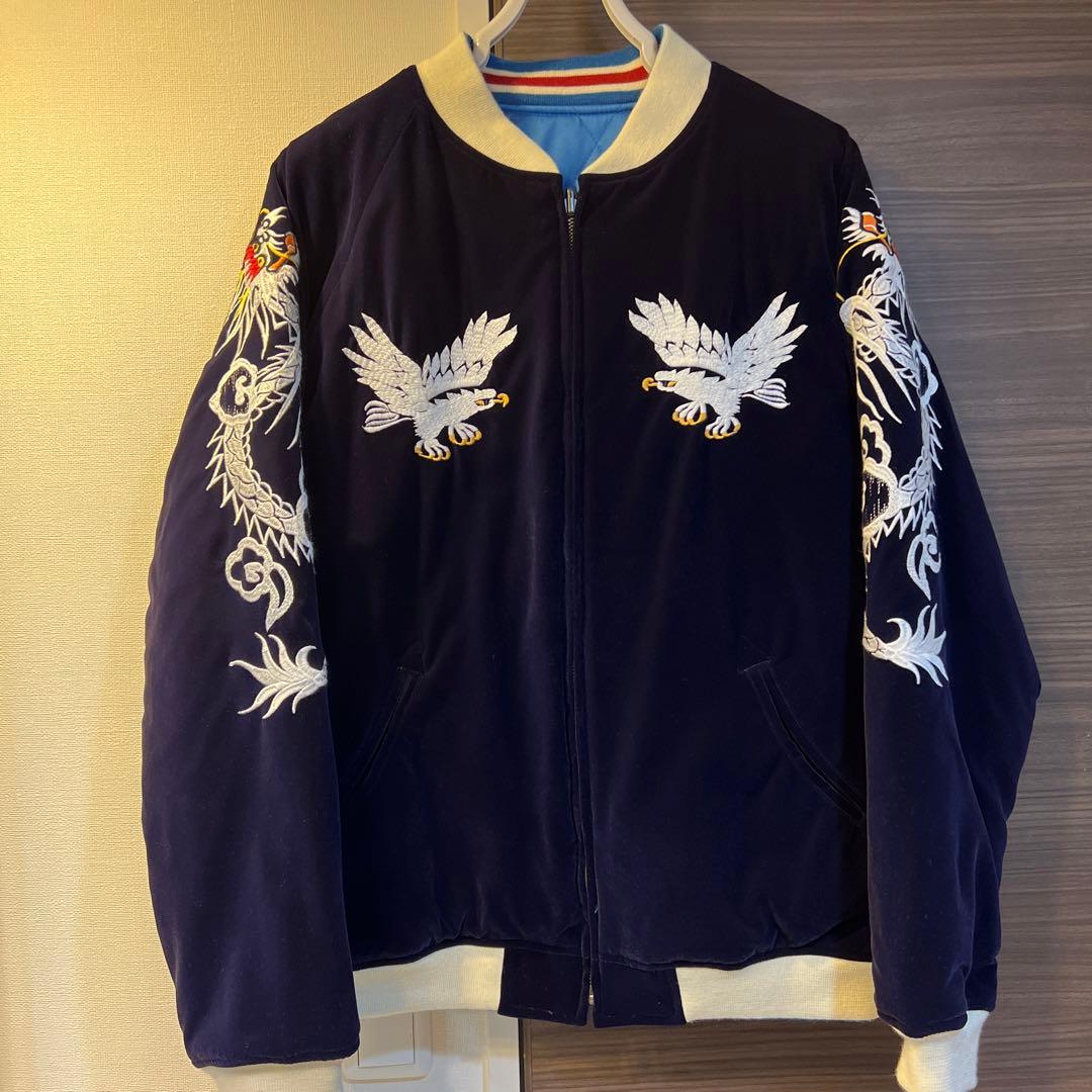 BILLVAN】ビルバン 別珍ベロアスカジャン リバーシブル 総刺繍 (40