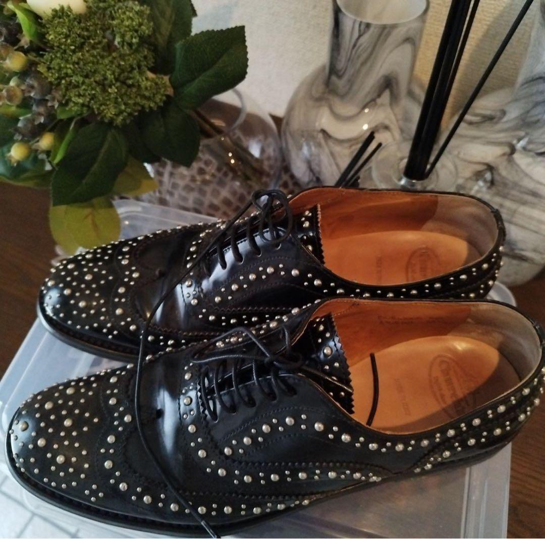 あさと様　church's ブラックレザーシューズ 38 1/2