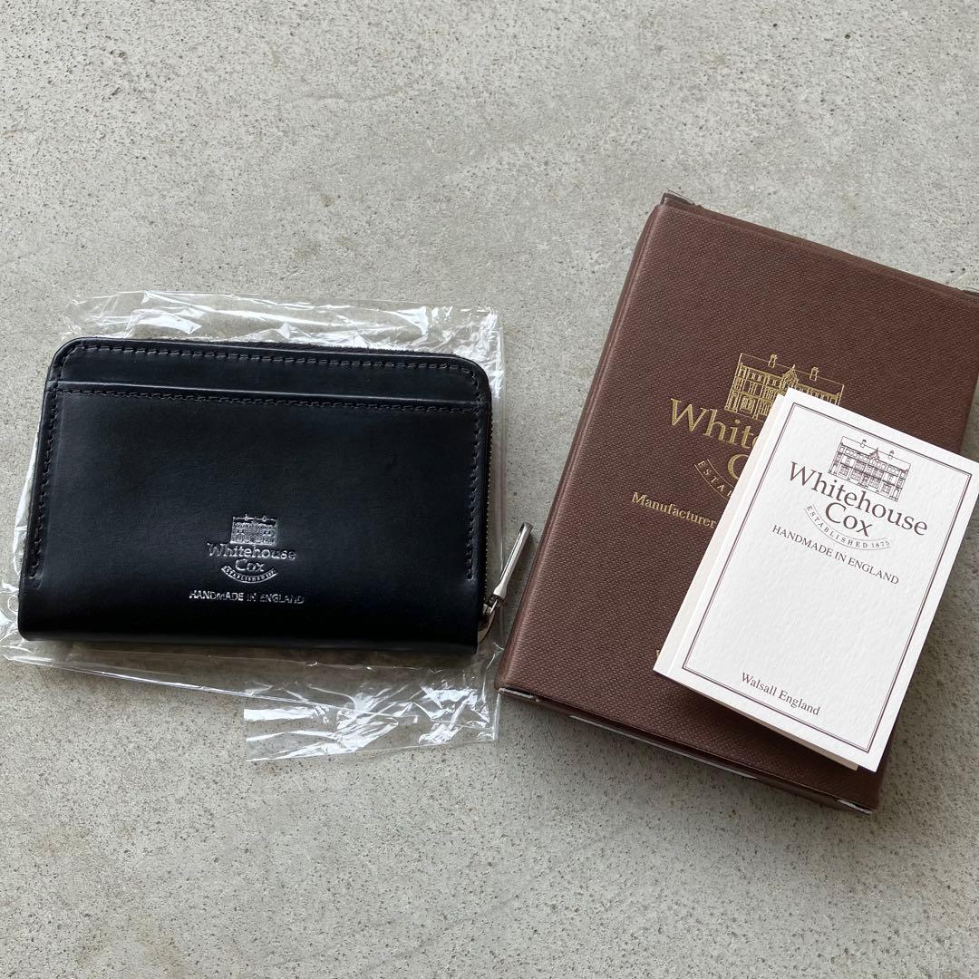 ホワイトハウスコックス　ジップマルチケース　ブラック　ブライドルレザー　美品