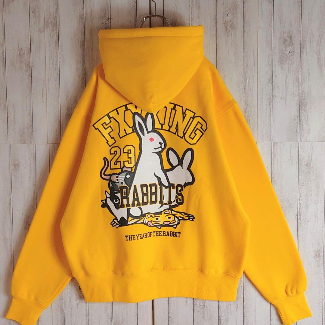超希少デザイン】FR2 色情兎 兎 ビッグラビット バックロゴ パーカー