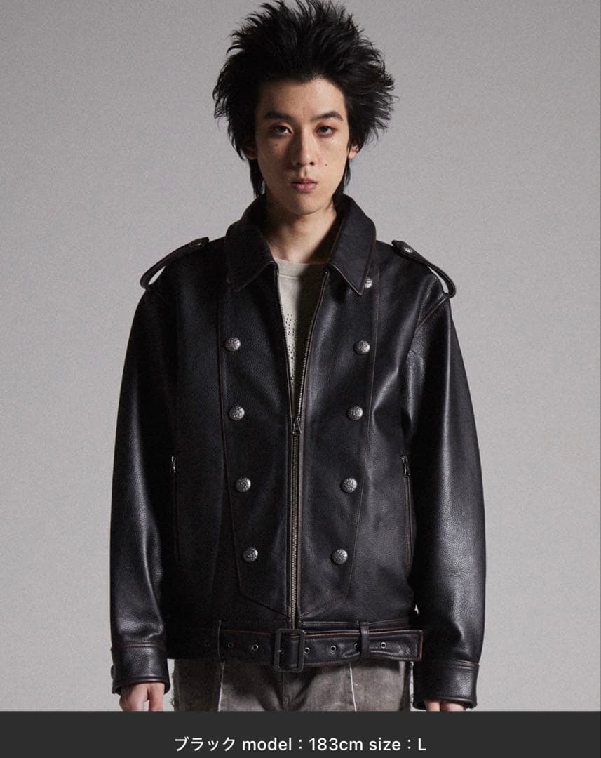 GRANCY レザーブルゾンM 試着のみ】GRANCY グランシー ナポレオンレザーブルゾン M - メルカリ