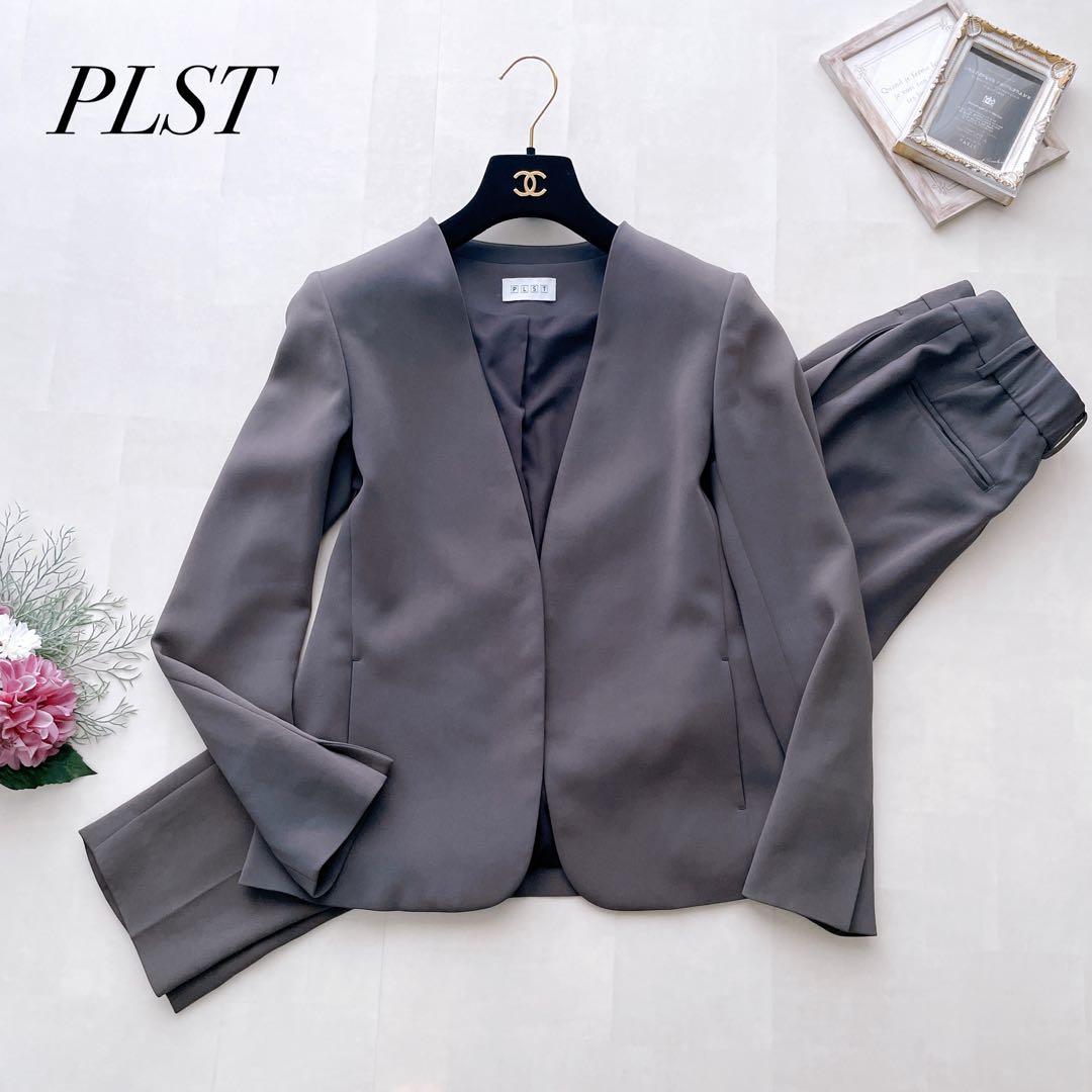 美品✨2024 プラステ トリアセブレンドカラーレスジャケット パンツセット S PLST(プラステ)公式 | 2024年モデル トリアセブレンドカラーレスジャケット